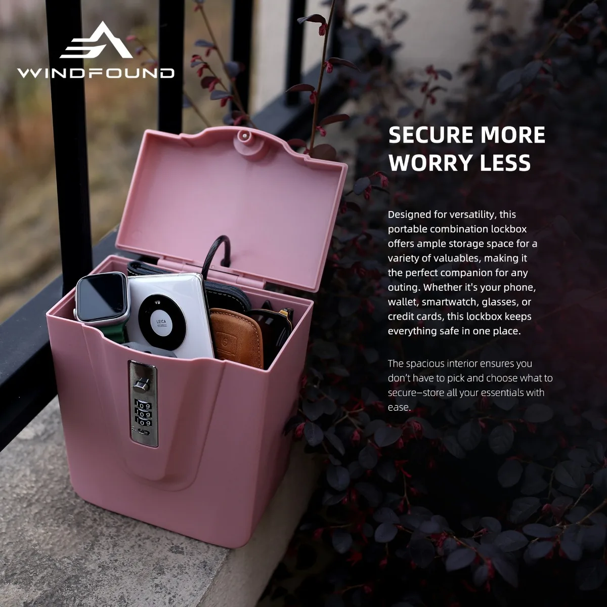 Portable Combination Lock Safe Box – Waterproof Anti-Theft Storage Case for Beach, Camping, Bicycle Travel & Outdoor Sports Gear