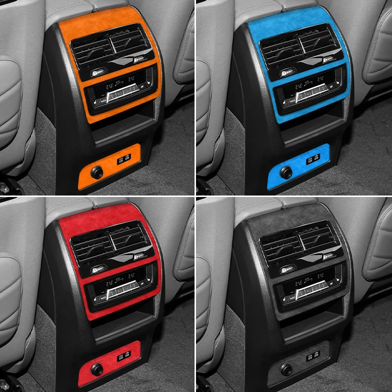 

Сделано из алькантары для BMW X5 G08 (2019-) задняя накладка на вентиляционное отверстие, наклейка на рамку, декоративные персонализированные автомобильные аксессуары для интерьера