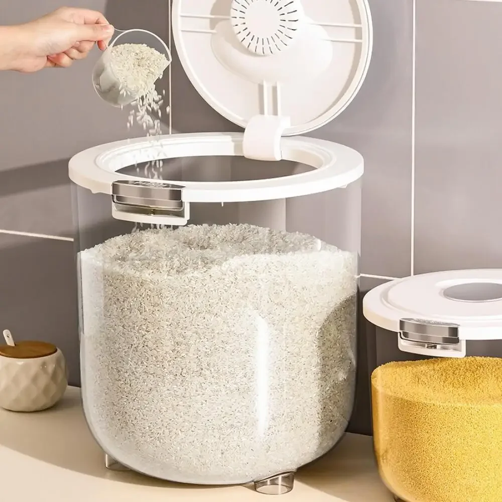 

Large capacity rice bucket box Dispenser Insect-Proof Rice Bucket Proof Sealed Food Grade Storage Container Dry Goods Box