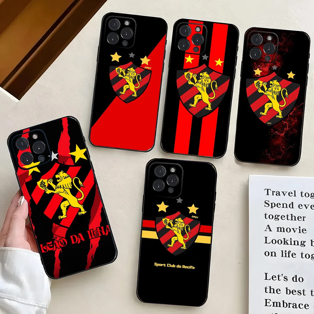 Funda de teléfono Sport Club Do r-recife Football de silicona suave para IPhone 16 15 14 13 12 11 X XR Plus Pro Max Plus