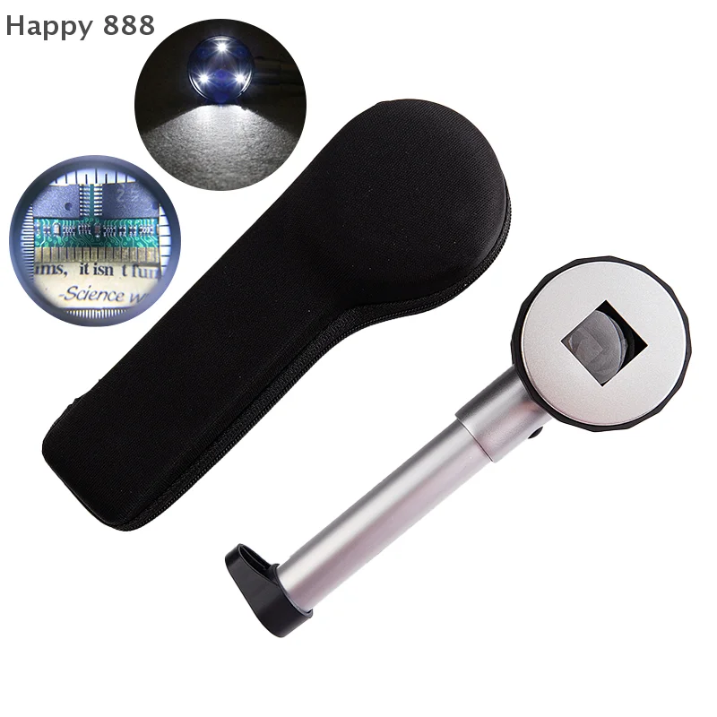

10x Magnifier With Dermatoscope Handle, Clear Vision With Measurement Scale, 30x Type B With UV Light For Enhanced Viewing