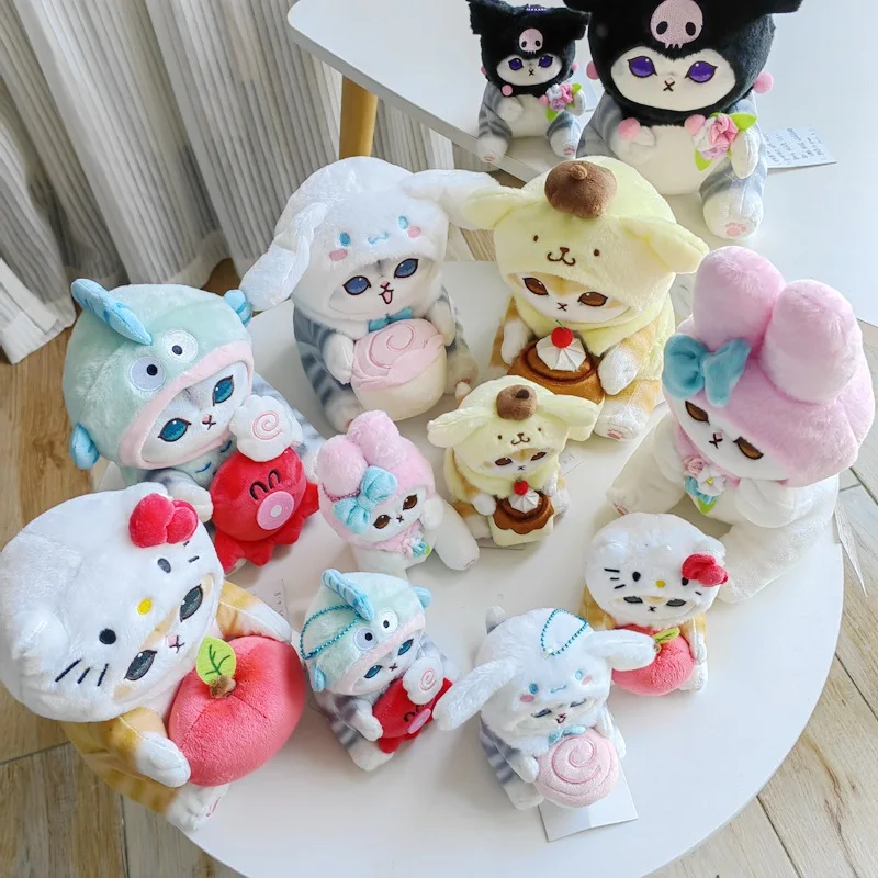 Kawaii Mofusand Shark Katze Spiele Plüsch Spielzeug Rucksack Schlüsselbund Kreative Niedlichen Cartoon Gefüllte Puppe Zubehör Freund Geburtstag Geschenk – Detail 4