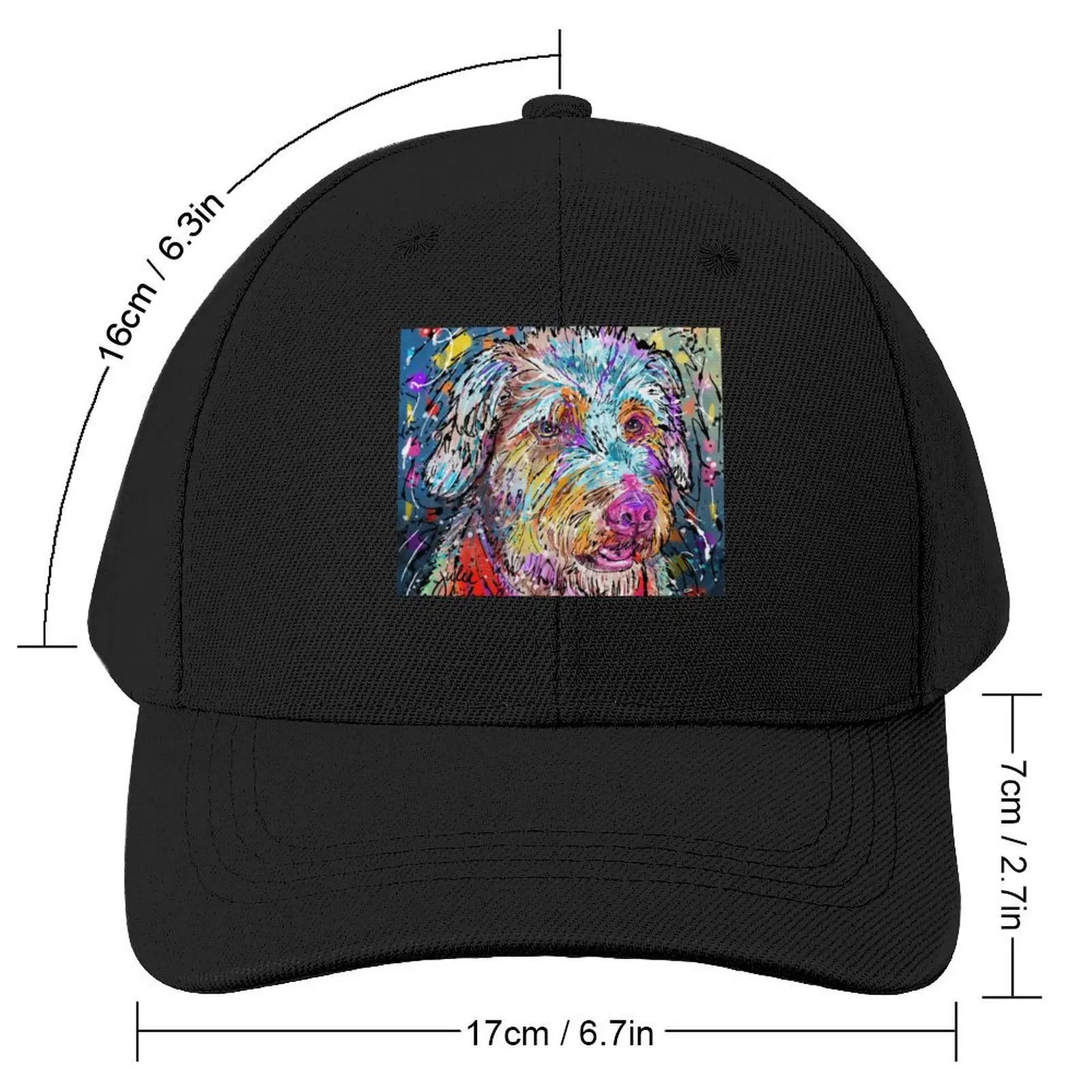 Doodle Dog in Full Color Baseball Cap Luxury Cap Beach Bag Military Cap Man Kids Hat For Women 2024 Men's