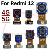 Back Main Facing Camera For Xiaomi Redmi 12 4G/5G Front Samll Facing Rear Camera Moduel Flex Cable Parts