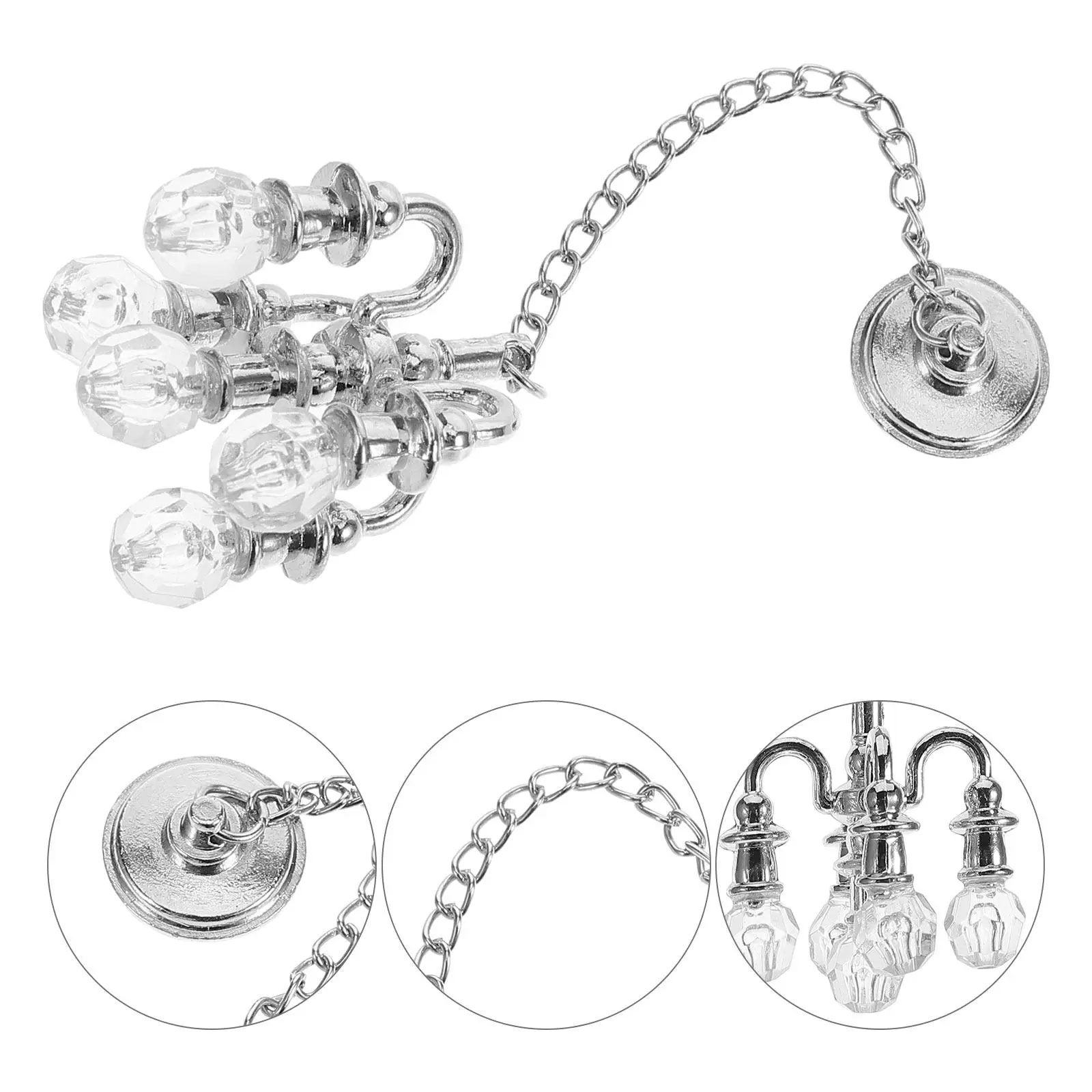 

Miniature Ceiling Lamp Alloy Tiny Hanging Light Exquisite Realistic Ceiling Light Adornment Mini House Accessory Retro
