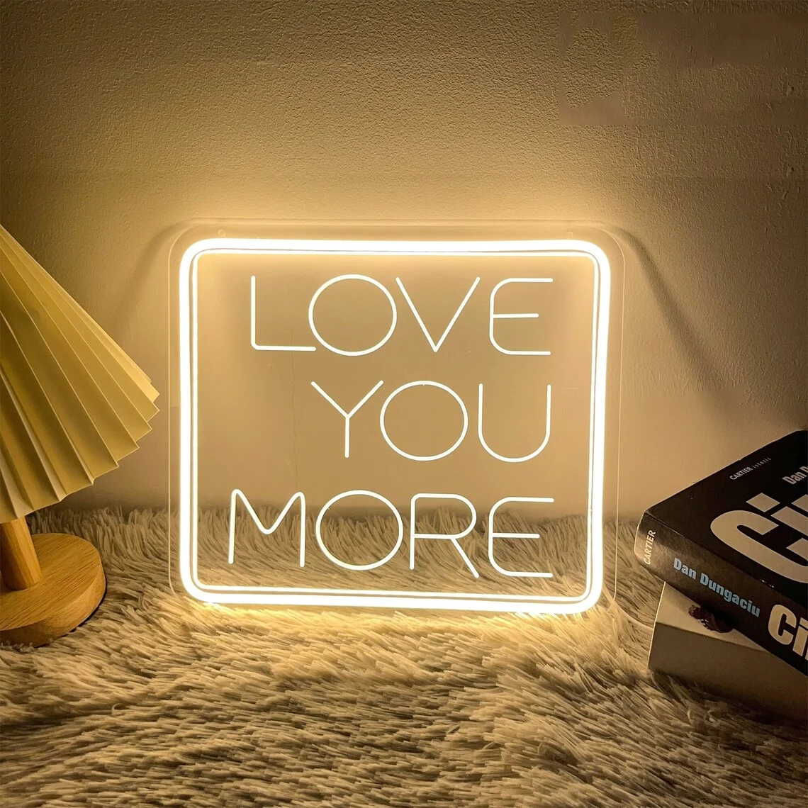 Love You More Neon Sign Wedding Favor Sign Home Decor Wall Hanging Bedroom Art Neon Wall Decor Couple Gift