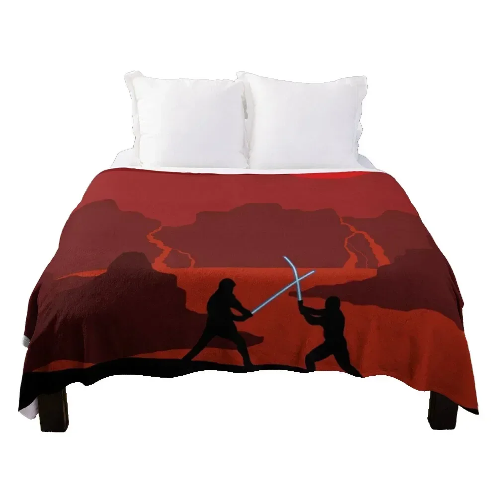 Mustafar Final Battle Version 2 Throw Blanket Luxury Throw Cute Plaid Bed covers Luxury Designer Blankets