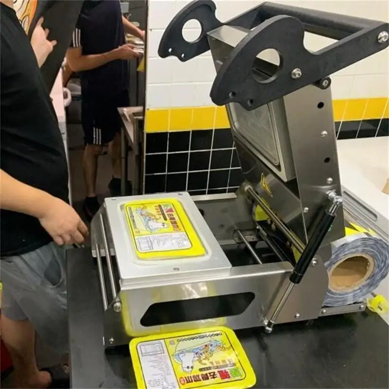 

Lunch Box Sealing Machine Manual Tray Sealer Packaging Plastic Sealing Machine Food Tray Sealer