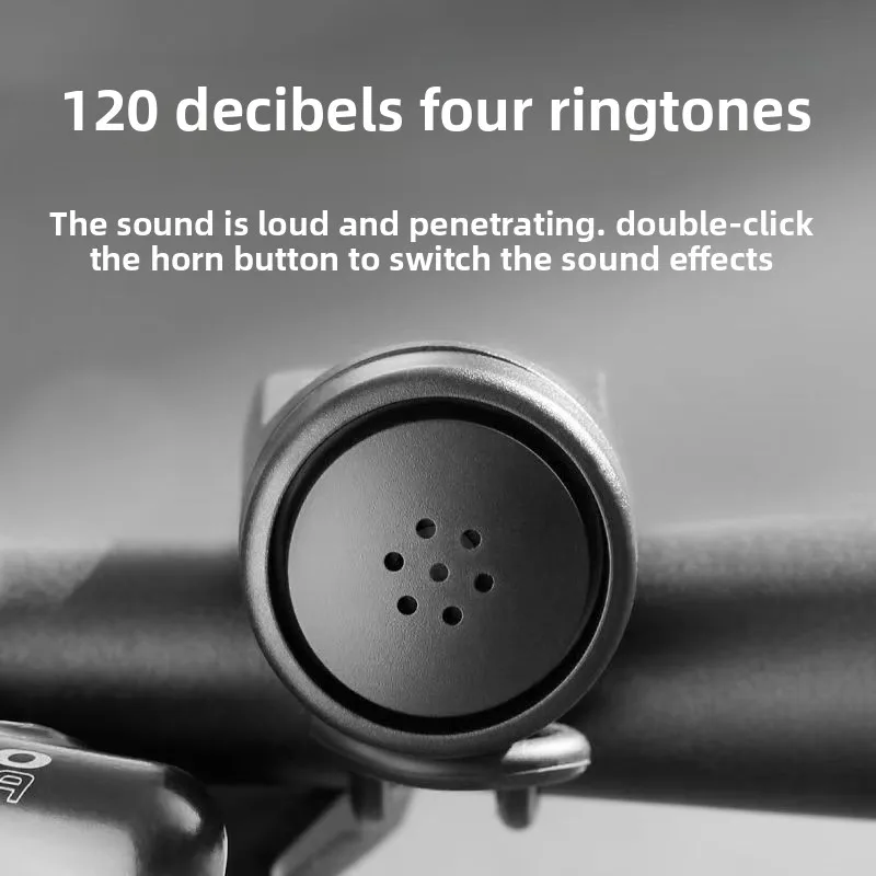 Horn MTB Mountain Bike Warning Safety Ring Waterproof Bell Cycling Accessories Bicycle Electric Bell Bike USB Charging