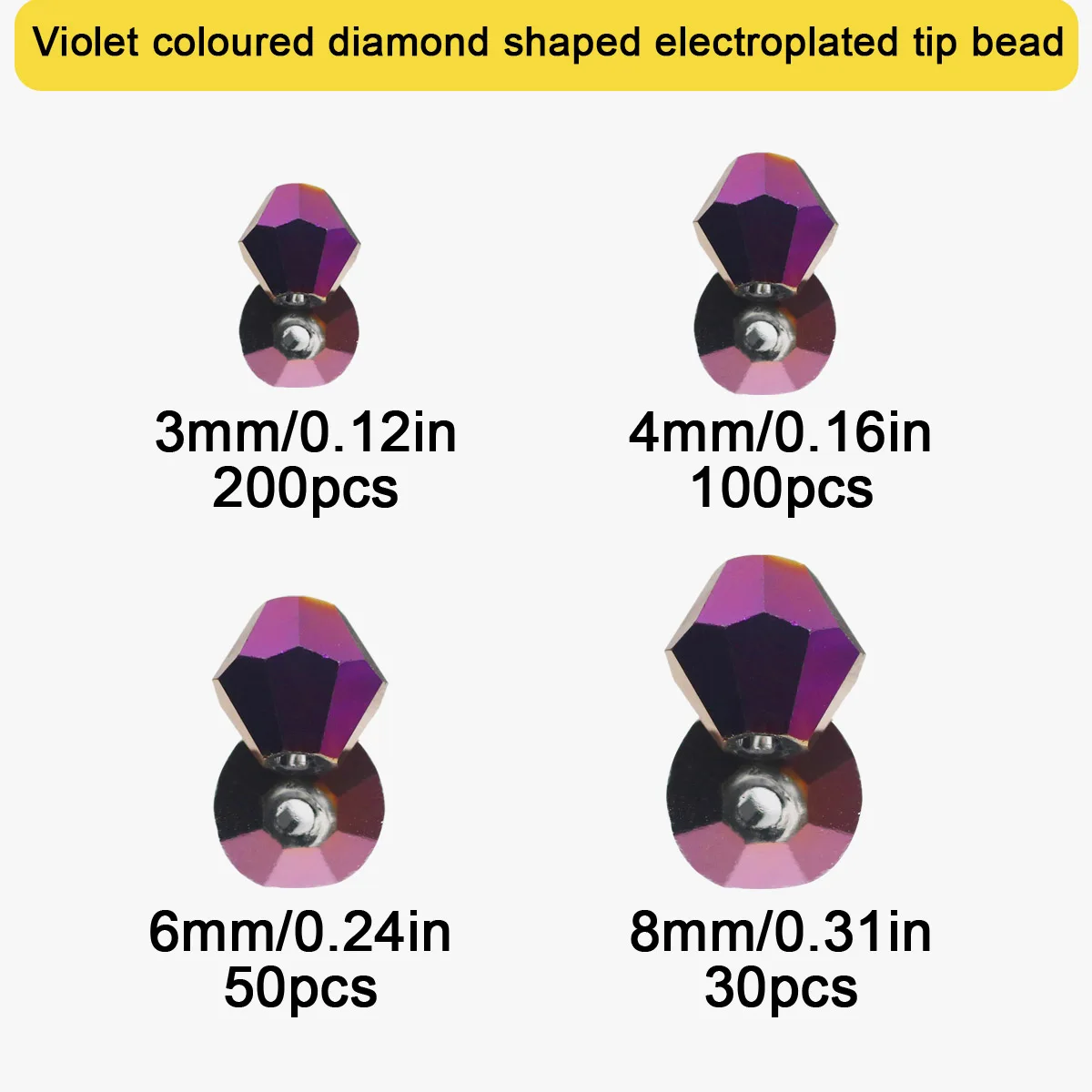 3/4/6/8mm Bicone Purple Austrian Crystals Glass Loose Spacer Beads For Jewelry Making Bracelet Necklace Earrings DIY Accessories