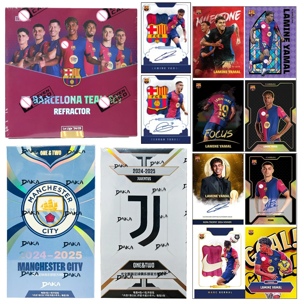 

PANINI LAMINE YAMAL PEDRI RAPHINKA 24PCS 2024 MANCHESTER CITV Barcelona Rainbow Laser Signature Collectible Card Holiday Gift
