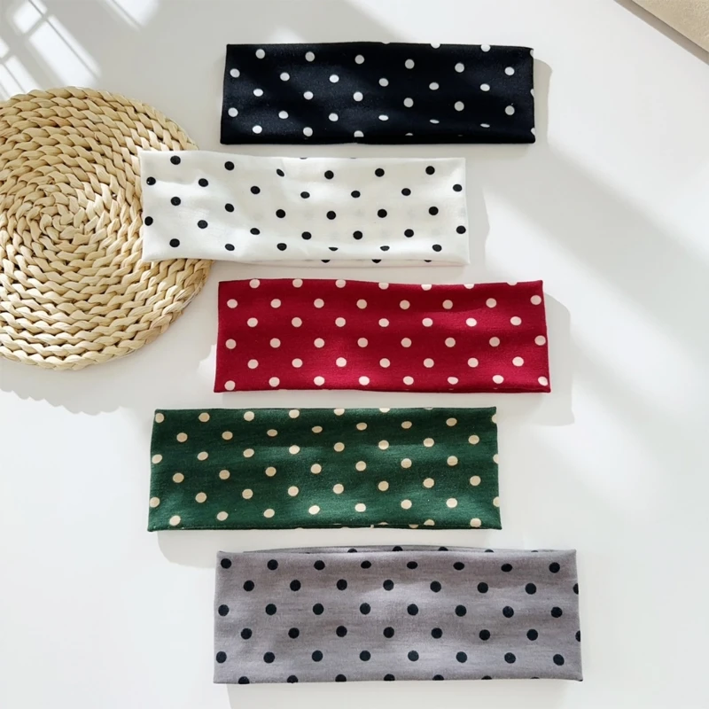 

Multifunctional Yoga Hairband Fashion Headwear Round Dot Design Stretchy Fabric Hair Accessory Multiple Color Y166