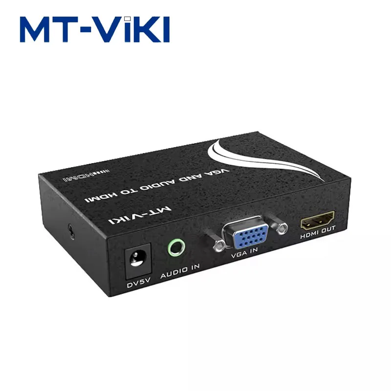 MT-VIKI VGA To HDMI-compatible Converter And Audio VGA HDMI Adapter with Power Supply Stable 720p 1080p HD Video MT-VH02