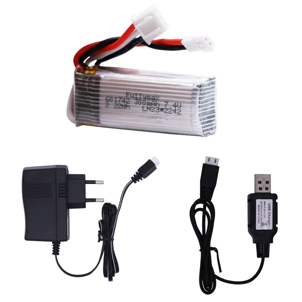 2 sztuk 7.4V 300mAh bateria LiPo dla XK DHC-2 A600 A700 A800 A430 2.22Wh RC helikoptery części zamienne 7.4v baterii dla WLtoys F959