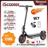 iScooter Electric Scooter W7 8.5Inch 36V 7.8Ah Battery, 350W Motor, 25km+ Range, 3-Speed Modes Foldable Electric kick Scooter