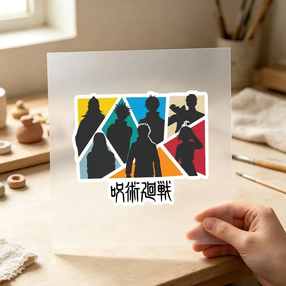 Anime Jujutsu Kaisen Silhouette Waterproof Stickers For Decorating Car Windows Motorcycles And Computers.