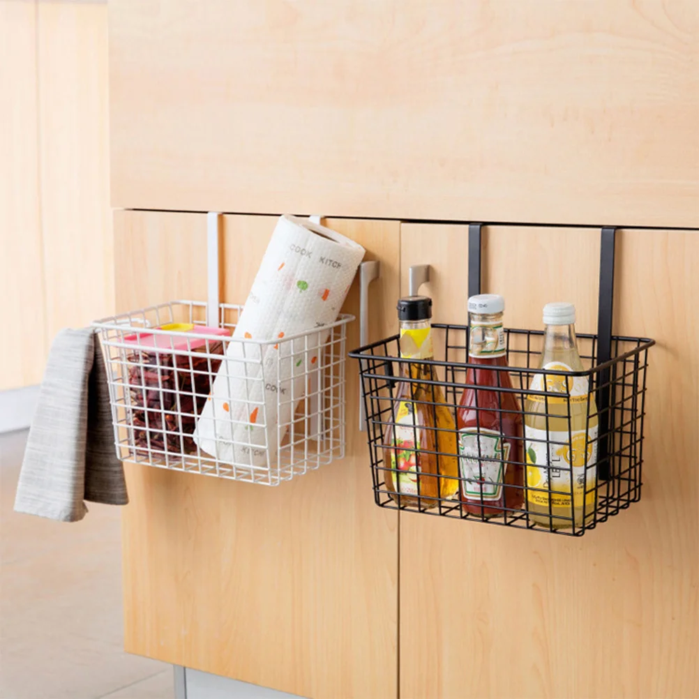

Kitchen Storage Rack Iron Hanging Organizer For Cupboard Door 2.5Cm Width Hair Dryer Holder Bathroom Storage Basket Space