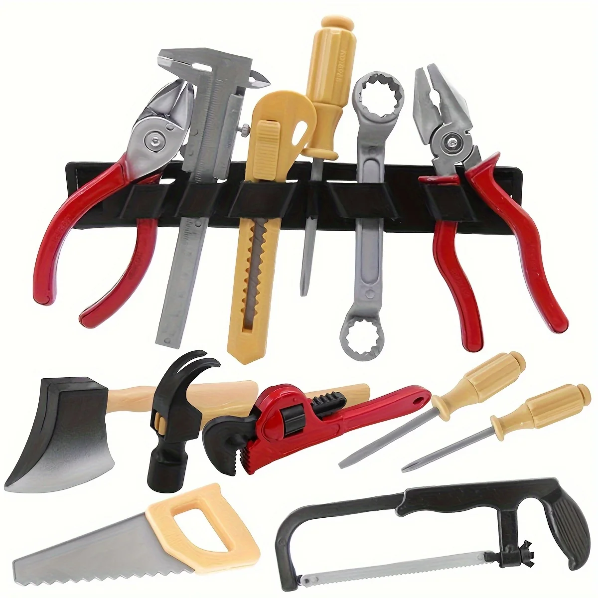 14 teile/satz Mini Kunststoff Ingenieur Bau Reparatur Tool Kit Simulation Reparatur Bohrer Schraubendreher Schraubenschlüssel Schraube Hammer ZSY – Detail 5