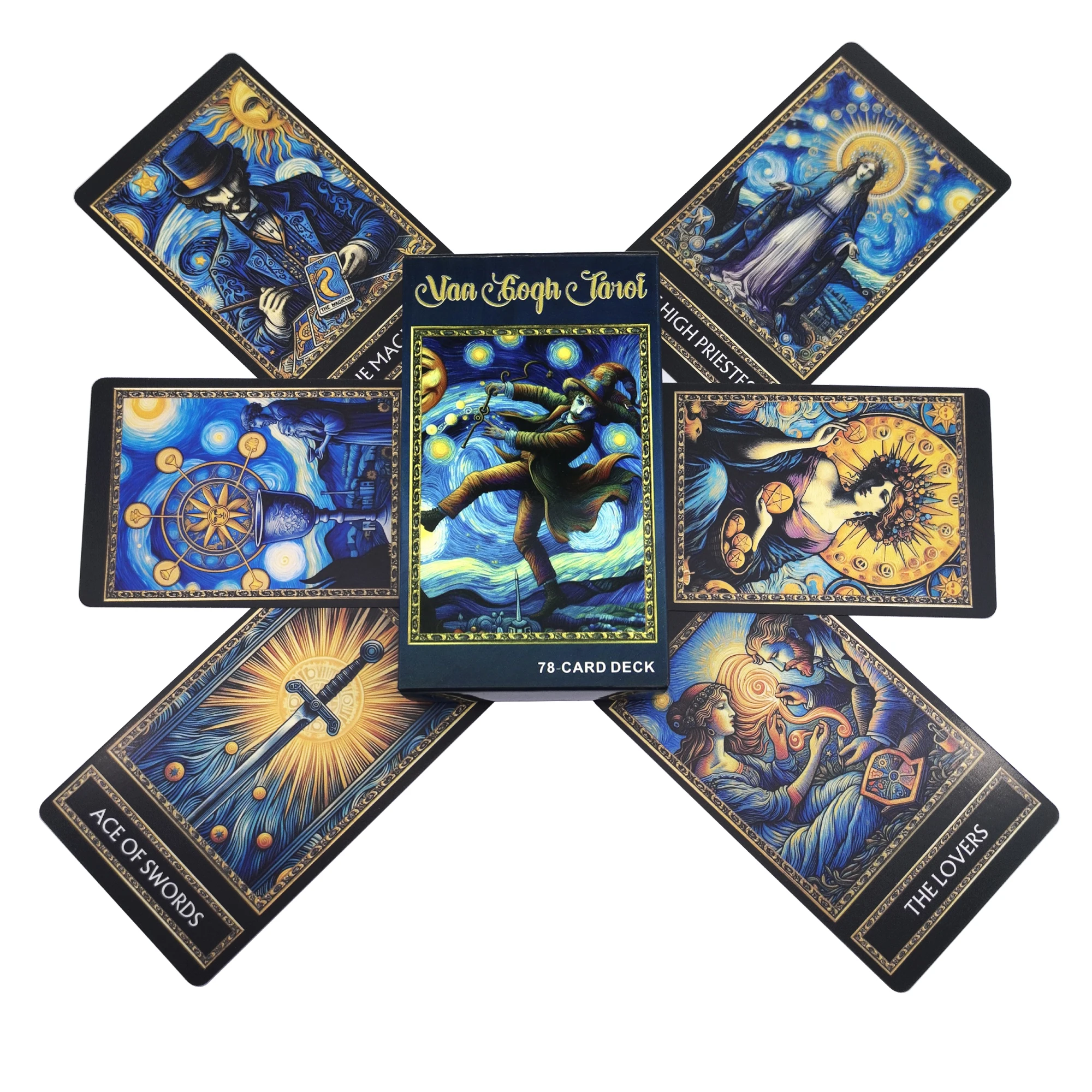 New Van Gogh Tarot Cards A 78 Cards Deck English Version Fortune Telling Divination Deck Game For Family Party women gift