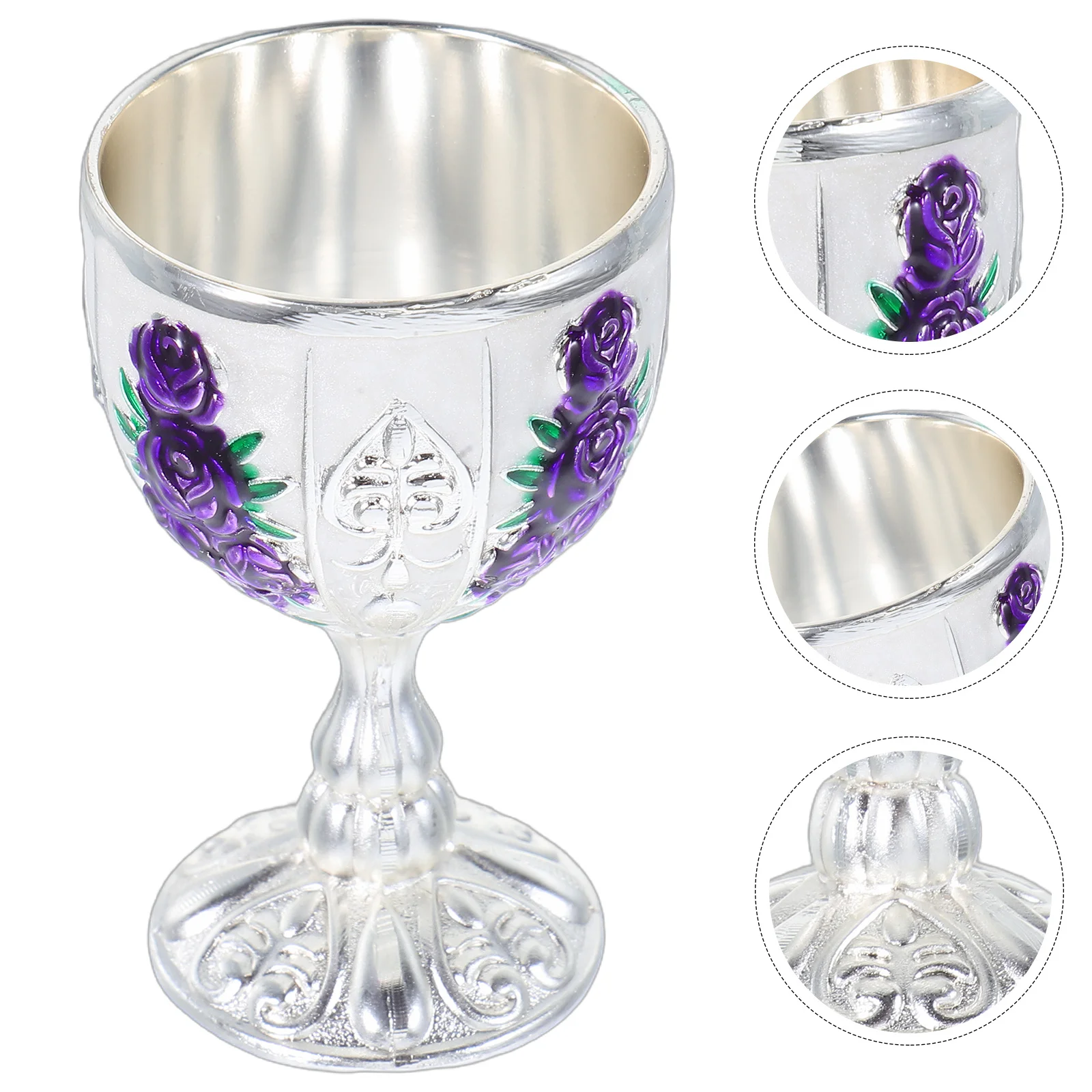 

Metal Wine Goblet 30Ml Mini Zinc Alloy Vintage Cup For Whiskey Beer Wine Retro Chalice Drinking Glass Bar Decor Cocktail Cup