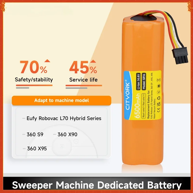 14.4V Li-ion Battery For Eufy Robovac L70 Hybrid Series 360 s9 X90 X95 Robot Vacuum Cleaner Sweeper Replacement Battery