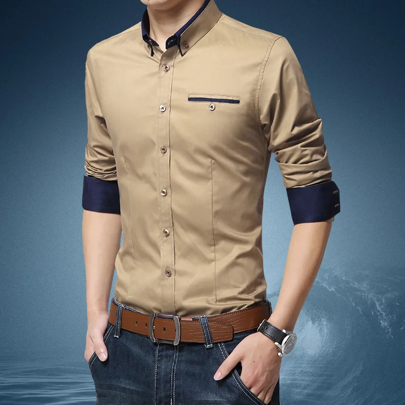 

Men's Casual Social Formal Long Shirt Legible Sve Bus Neck Regular Thickness Autumn Special Wide Fit Nine Sleeve Length
