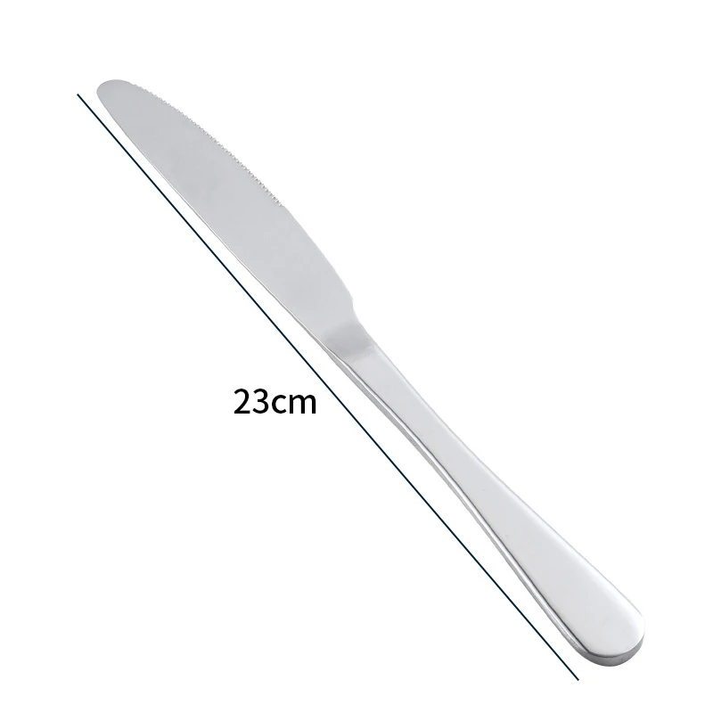 23cm Stainless Steel Knife Kitchen Utensils Set Hotel Cutlery Serrated Knife Pastry Steak Knife Convenient Table Tool D3