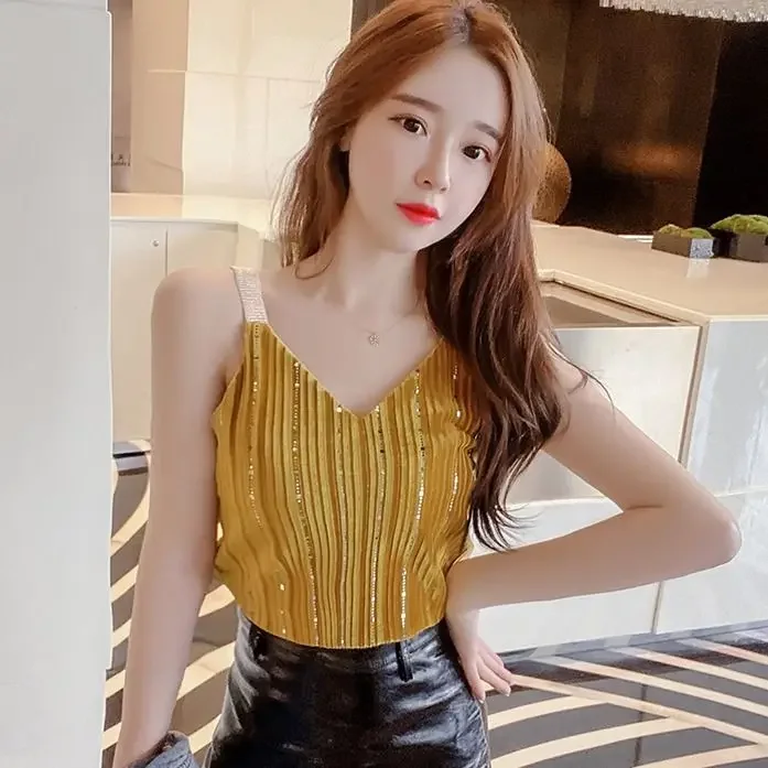 Women Corset Tops Summer Sexy V-neck Top Camisole for Women Tank Camis Crop Top For Women