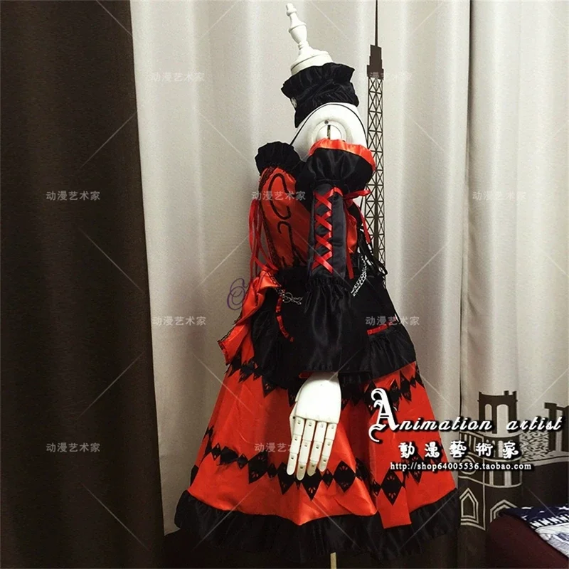 Anime DATE A LIVE Tokisaki Kurumi Cosplay Costume Wig Fancy Gothic Lolita Princess Dress Women Nightmare Halloween Party Outfit