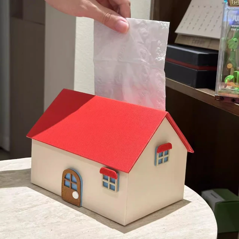

Small house tissue box living room high value creative cute cartoon paper storage ornament household napkin box