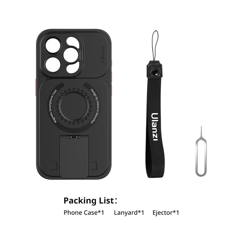 Ulanzi O-LOCK Phone Video Kit for iPhone 15 Pro/Pro Max 15M Remote Selfie Booster Magsafe Phone Case Grip Handle Kit Vlog Tool