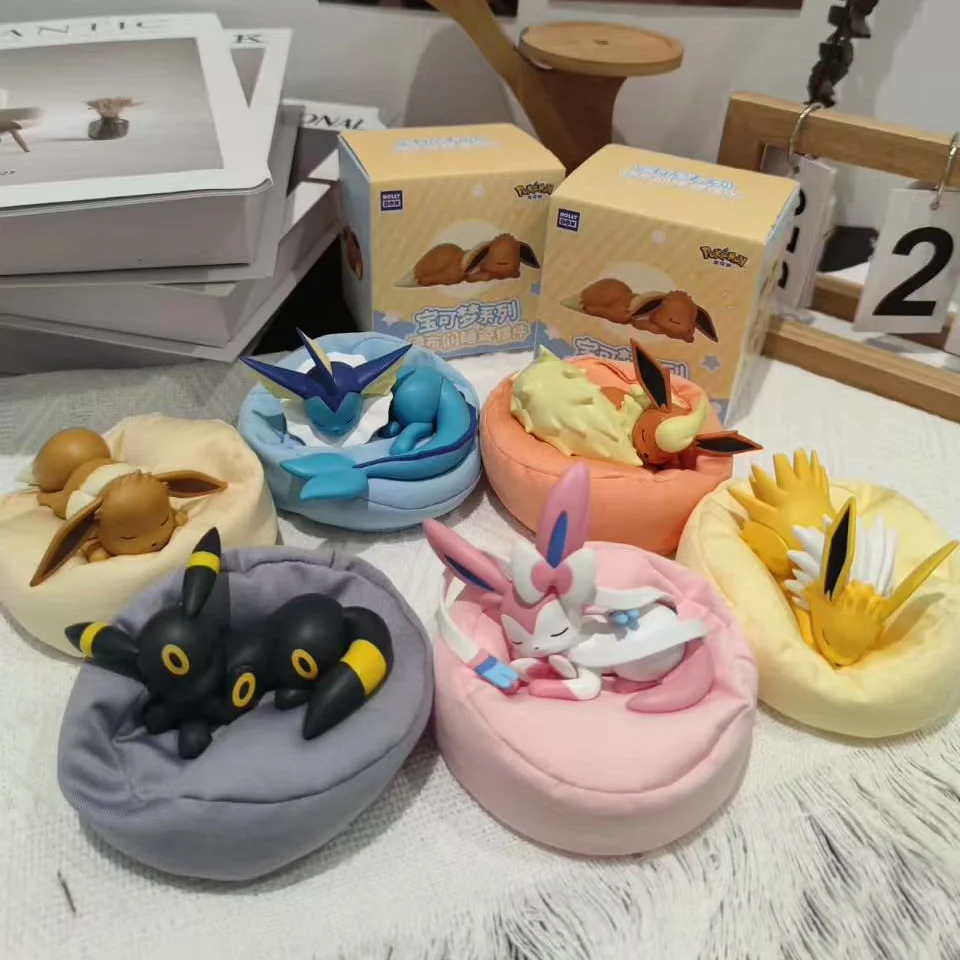 

Подлинная слепая коробка Pokemon Eevee Sylveon Vaporeon Jolteon Flareon Espeon, аниме-фигурки, модель из ПВХ, игрушки, рождественские подарки