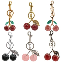 17 Styles of Crystal Cherry Pendants, Suitable for Coach Bags, Women's Handbags, Shoulder Bags, and Keychain Accessories