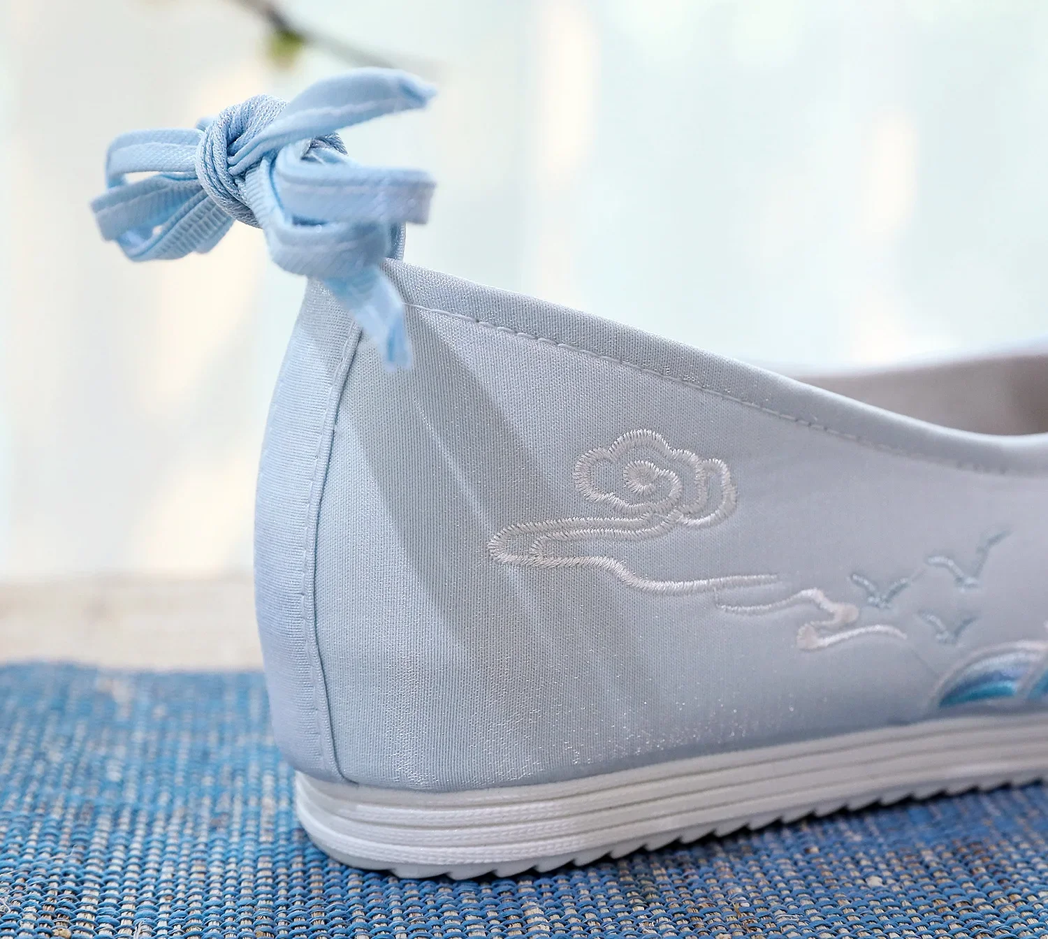 刺embroidered真珠タッセル靴,漢服アクセサリー,エスニックスタイル,古代コスプレ