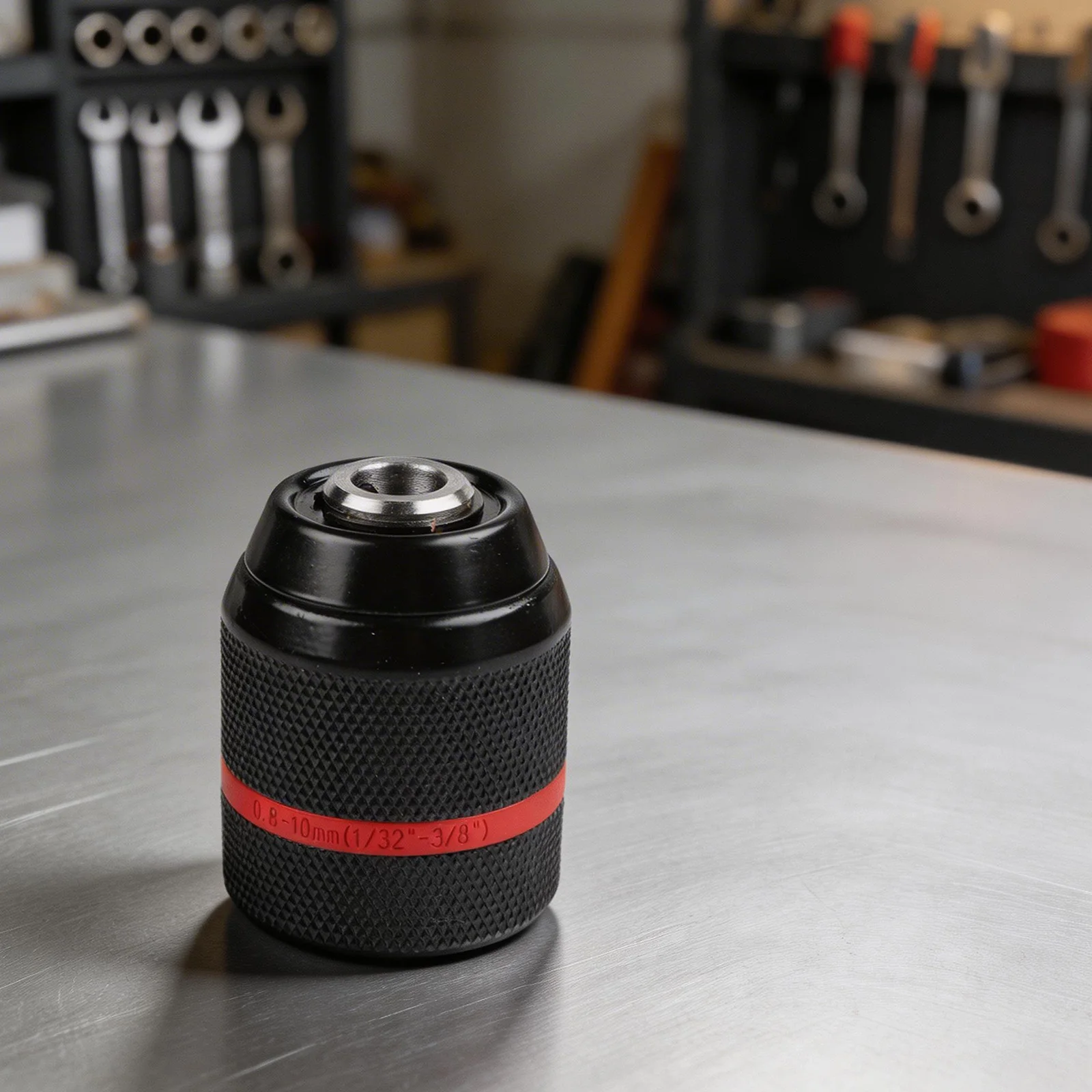 Self-Locking Drill Chuck 3/8-24UNF for Electric Drills Clamping Range 0.8mm to 10mm with Ratchet Back Sleeve Design