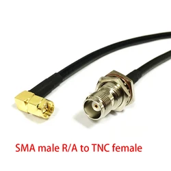 New  SMA Male right angle Switch  TNC Female Jack  nut RG58  Wholesale  Fast Ship 100CM 40