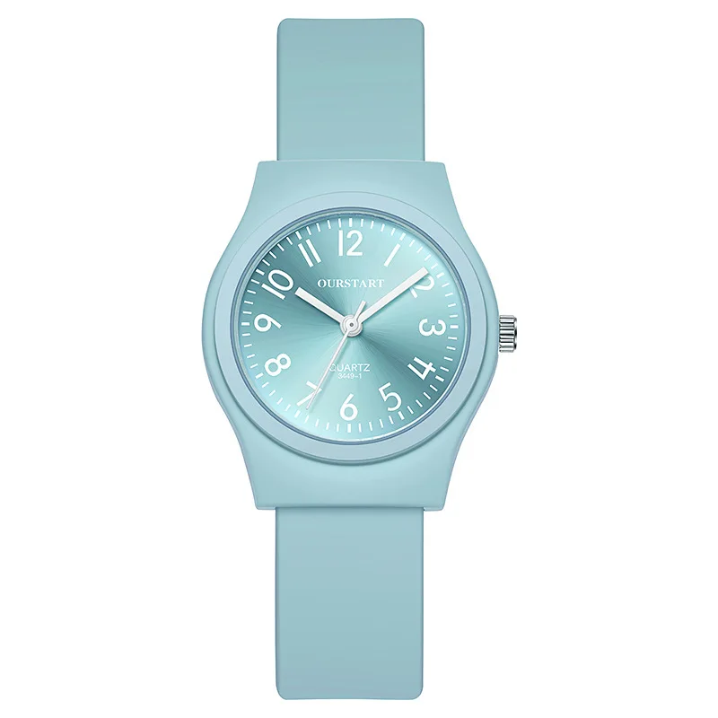 Relógio Digital de Silicone Quartz Feminino, Feminino, Doce Cor, Casual, Estudante, Mulheres, Crianças, Moda