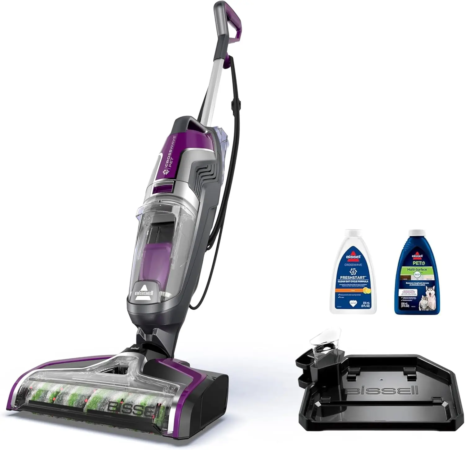 All-in-One Wet Dry Vacuum Cleaner and Mop for Hard Floors and Rugs, Purple