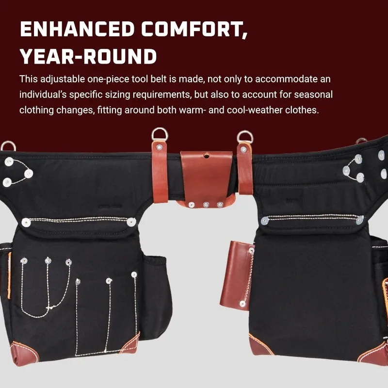 Framer ajustável para ajustar - 21 bolsos e porta-ferramentas - fabricado nos EUA