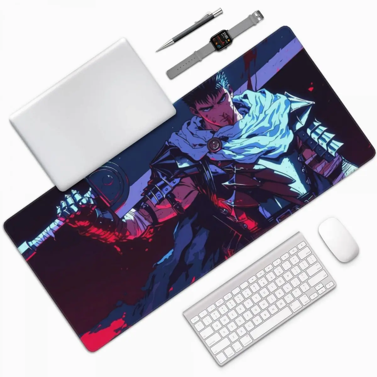 Guts Sword In Berserk Anime Large Mouse Pad Computer Keyboard Mouse Mat Gamer PC Laptop Desk Mat Office Accessories Table Mats