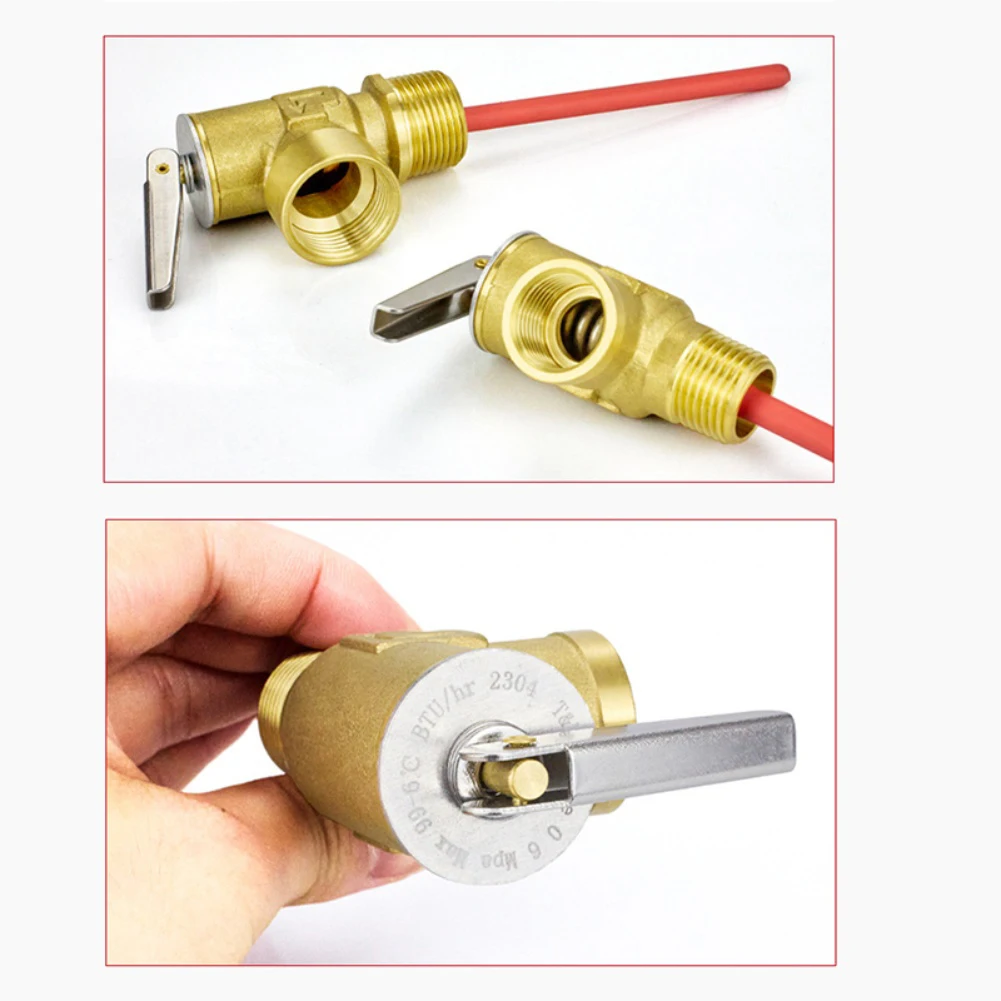 

Клапан сброса давления 1/2 дюйма, резьба NPT, 150 фунтов на квадратный дюйм для водонагревателя Atwood RV, электронный пилот, 91604, латунные детали корпуса