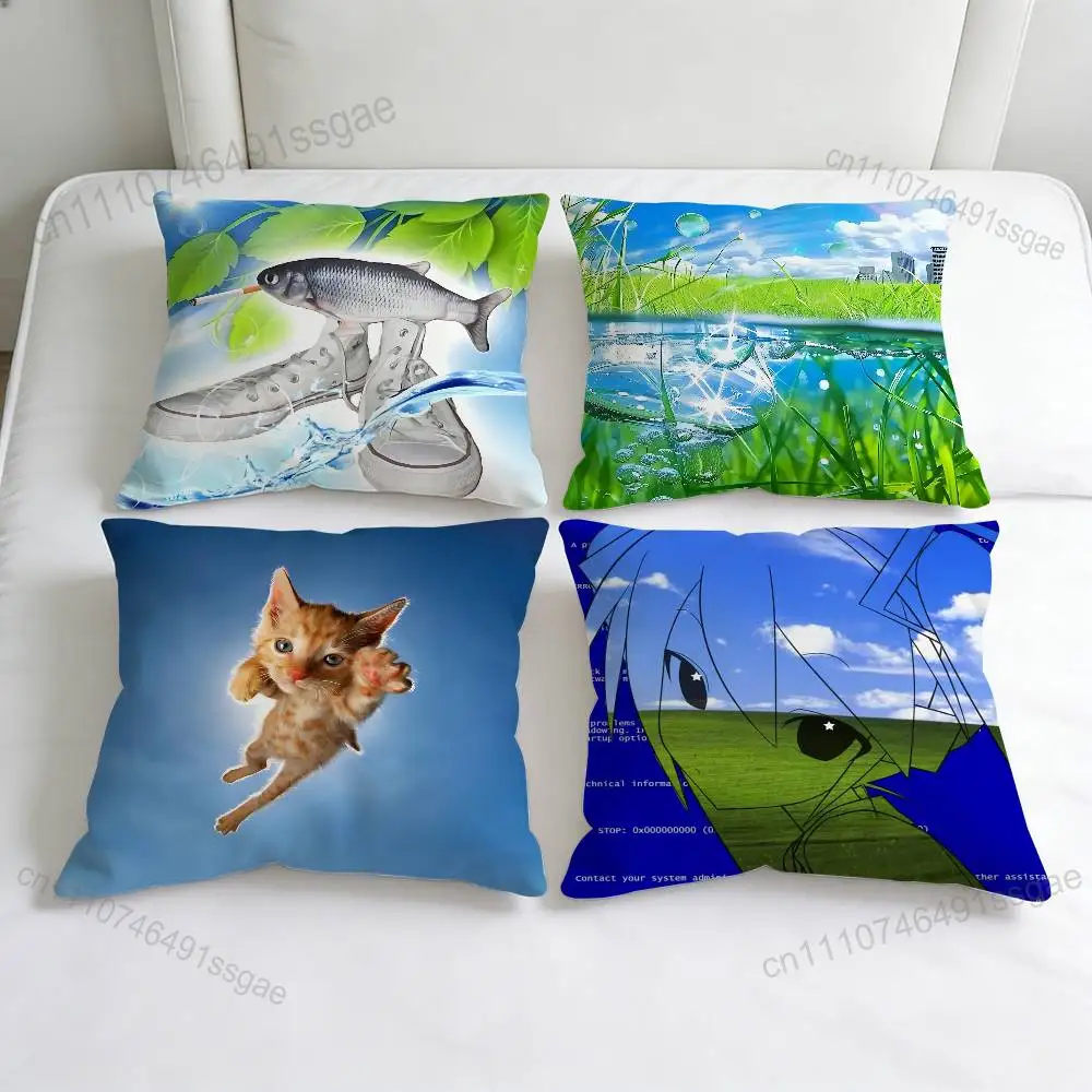 

F-Frutiger A-Aero Art Decorative Square Pillow Cover Soft & Comfortable Pillow Case Sofa Bed Home Decoration