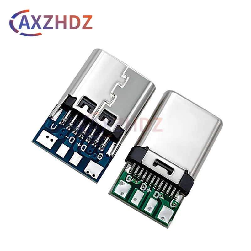 

10pcs USB 3.1 Type-C Connector 16 Pins Male / Female Socket Receptacle Adapter to Solder Wire & Cable Support PCB Board