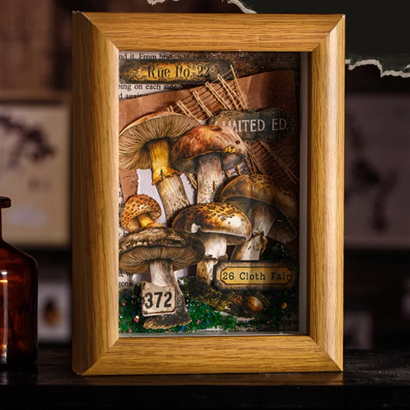 25 ورقة/حزمة ملصقات الفطر الغامض خمر DIY بها بنفسك الحرف سكرابوكينغ جراب هاتف مخطط مجلة الديكور #2