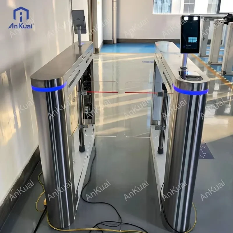 Ankuai AKT321 Speed Gate Access Control System Facial Recognition Flap Turnstile for Public Facility Building Office