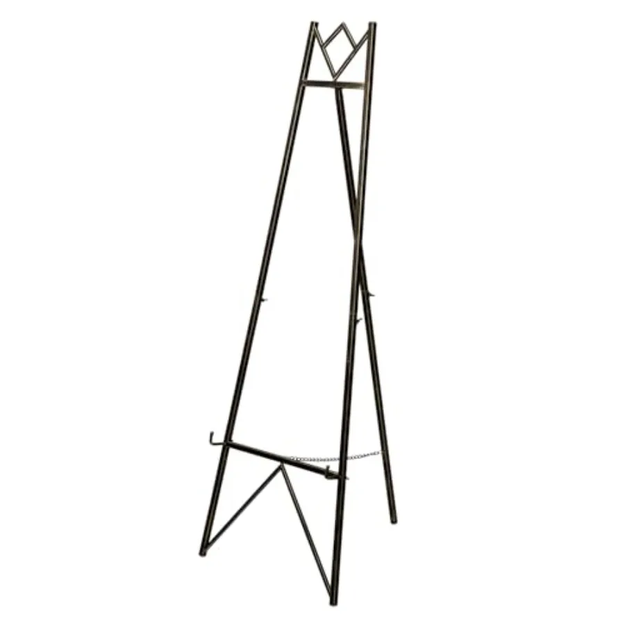 

58-дюймовый регулируемый металлический мольберт для творчества и рукоделия с цепной опорой для зеркал, напольный мольберт для демонстрации на свадьбах