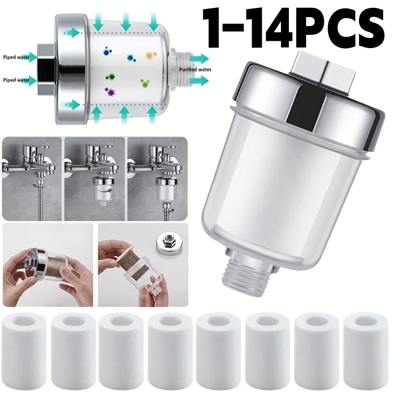 

Комплект очистителя для выхода воды, универсальный фильтр для крана, фильтр для душа для кухни, ванной комнаты, для жесткой воды, фильтрация высокой плотности, полипропилен, хлопок