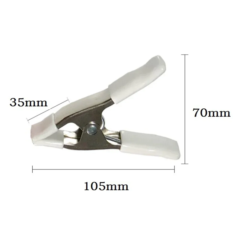 A-Shaped Metal Spring Clamps 2 4 Inch Multi-Purpose Woodworking Clips With Rubber Pads Tips Grip Photos Craft Clips Hand Tools