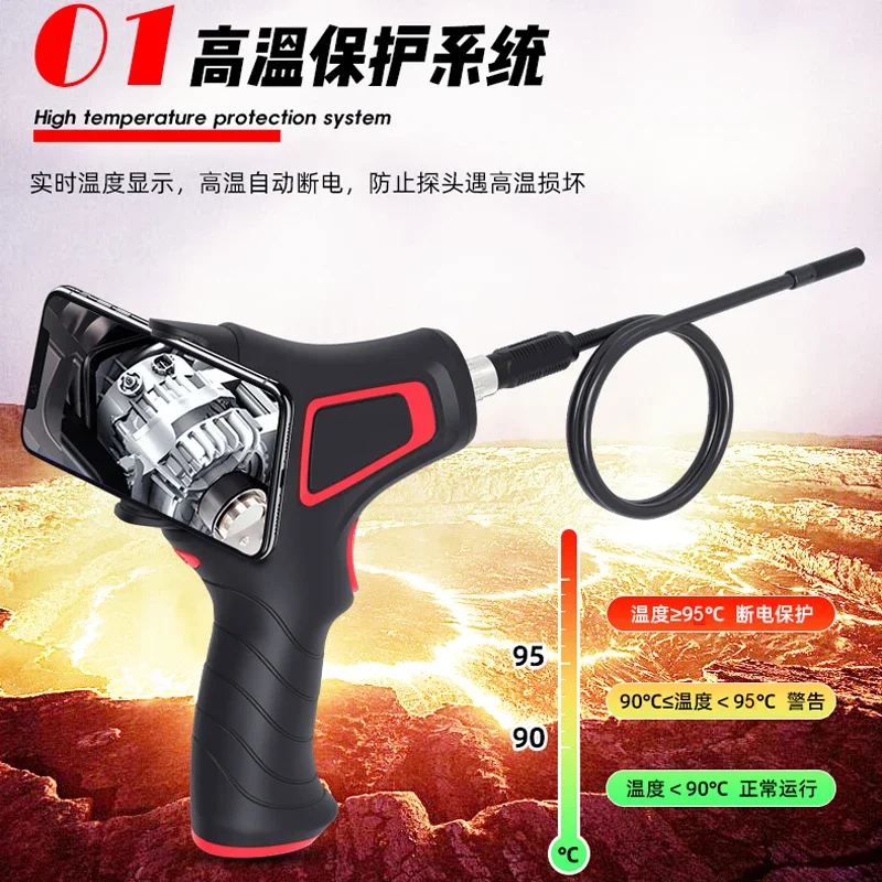 1080P Endoscope HD Camera Automotive Repair Engine Carbon Removal Pipeline High Temperature Resistant 5.5mm Discovered by