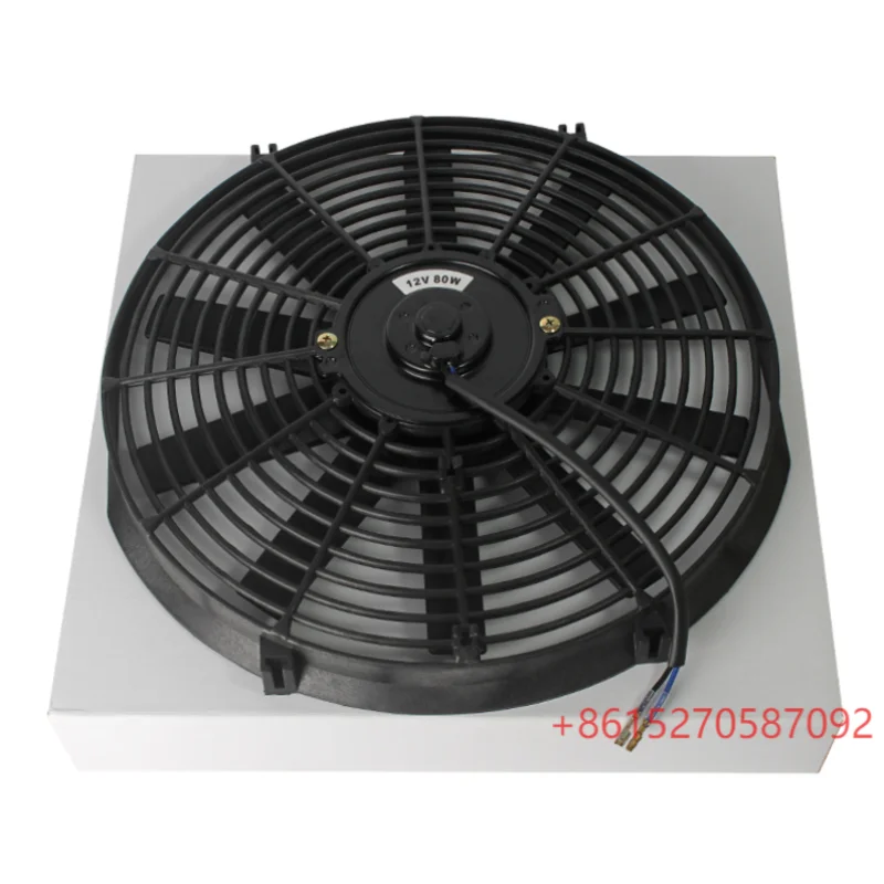 14 Inch Universal Fan for Car Retrofit Radiator Cooling Fan 12V 80W 2400 RPM Black